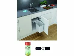 Am billigsten ⭐ Schachermayer Kombiset Einbauabfallsammler u. 2 Pack. Müllsäcke in grau ✔️