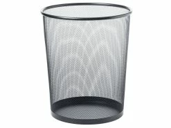 Aktion 🌟 Vivre Papierkorb Metall rund in schwarz ❤️