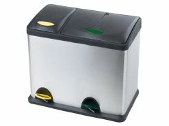 Brandneu ❤️ Vivre Treteimer 26 Liter Doppel in silberfarben 🤩