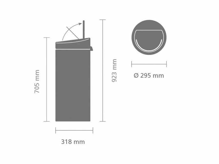 Bestpreis ❤️ Brabantia Mülleimer Touch Bin New 30 Liter in grau ✔️ 7 Bestpreis ❤️ Brabantia Mülleimer Touch Bin New 30 Liter in grau ✔️ – Bild 5