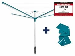 Schlussverkauf ❤️ Leifheit Wäschespinne Linomatic 600 Deluxe Cover in grün ✔️