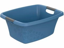 Billig 🔔 Rotho Wäschekorb Flowers - 25 Liter in blau 🧨